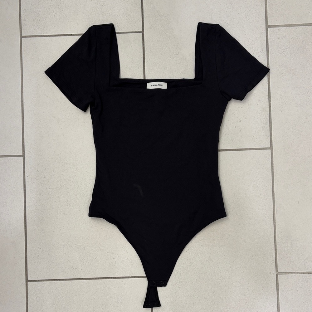 Babaton Black Square Neck One-Piece